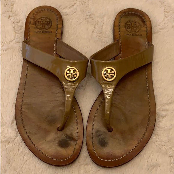 Tory Burch Shoes - Tory Burch Cameron Thong Patent Leather Sandal
